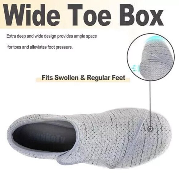 Diabetic Shoes for Women- Sz 10.5- Wide Width - Orthopedic and Adjustable - Picture 5 of 7